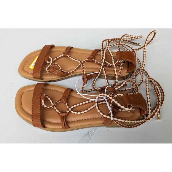 Universal Thread Aurelie Tan Gladiator Lace-Up Sandals Women Sz 6 - Picture 8 of 10